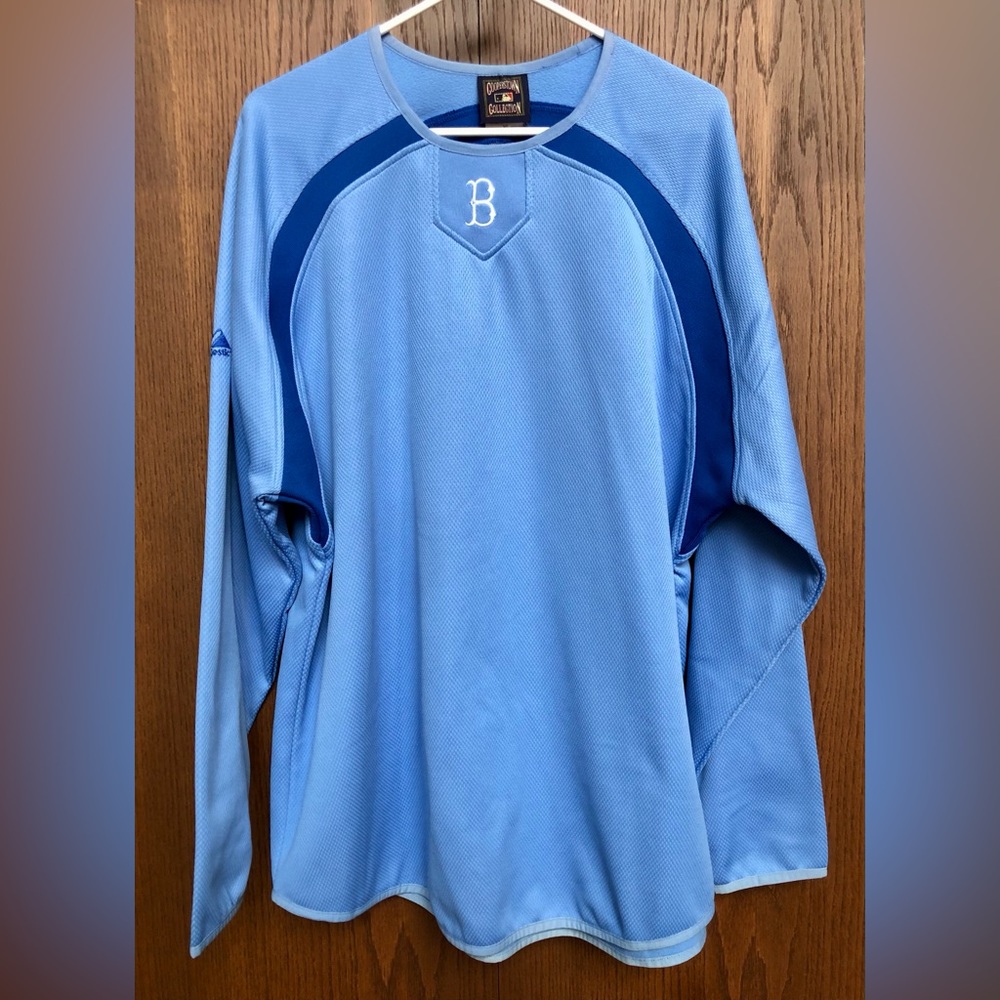 Brooklyn Dodgers Majestic Therma Base Pullover Fleece XL Cooperstown Collection